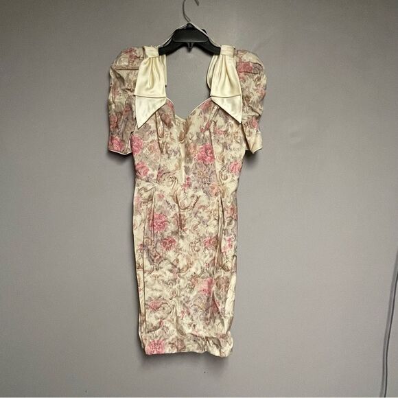 midnight glo Dresses & Skirts - Midnight Glo vintage 80s dress size 12 Prom floral satin